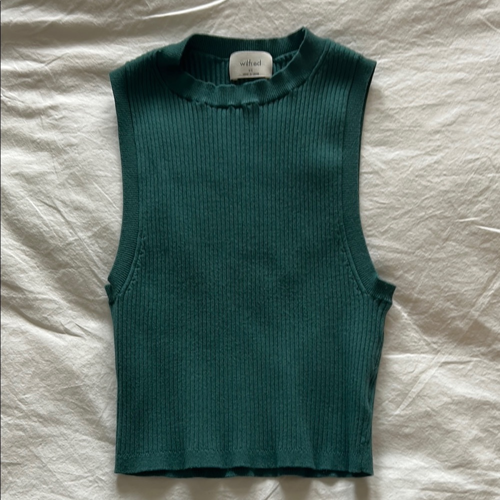 Aritzia Wilfred ribbed crop top